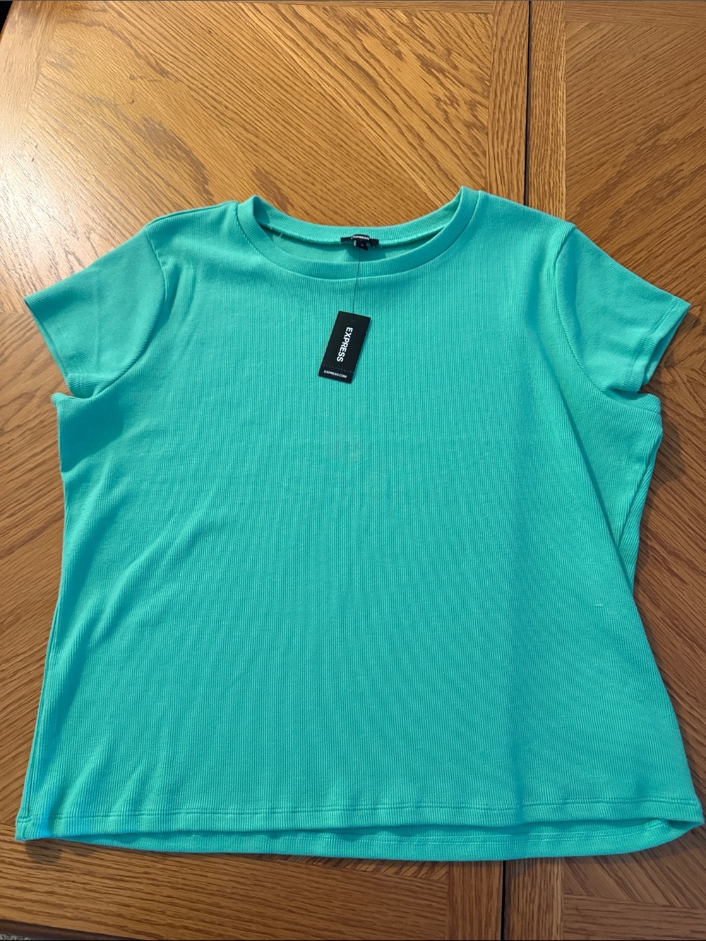 Express Short Sleeve Crew Neck Tee (Ribbed)